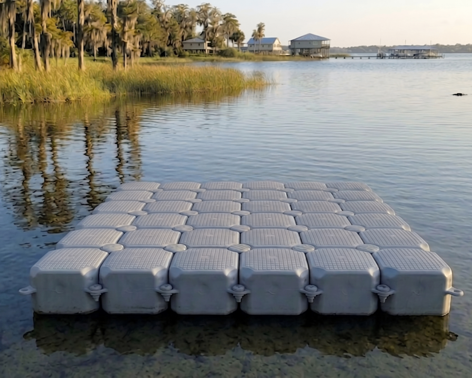 10x10 swim platform on the water